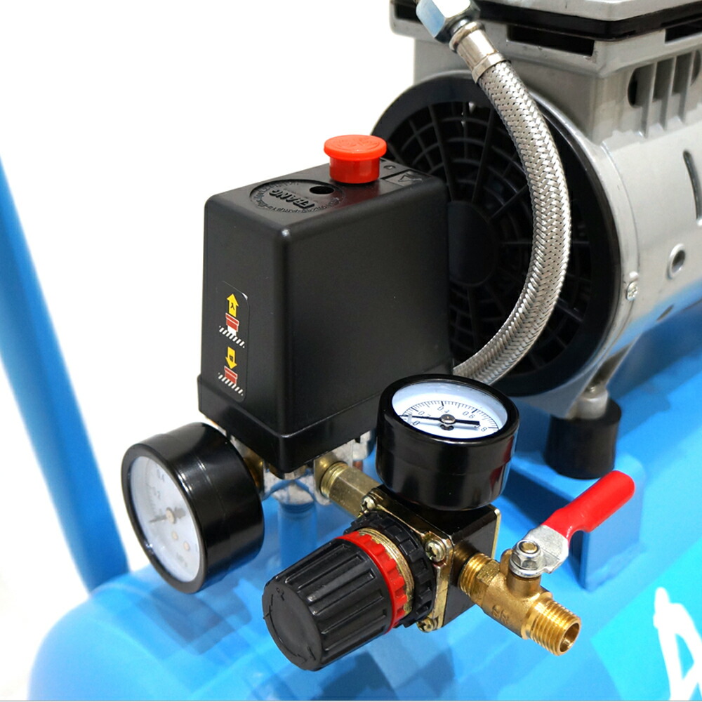 楽天市場】エアーコンプレッサー 静音 オイルレス 12L 100V 静音