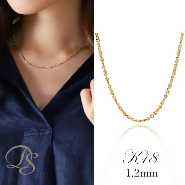 楽天市場】【2/22まで 1500円OFF】 18金 ネックレス k18 チェーン