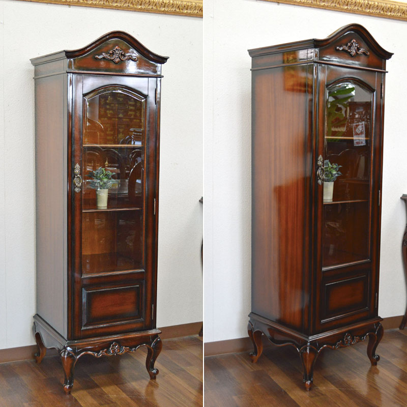 楽天市場】ガラスキャビネット アンティークの通販