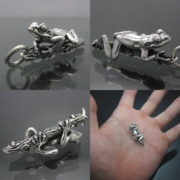 楽天市場】銀の蛙 アカメアマガエルペンダント シルバー925 Silver925