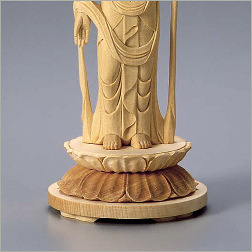 楽天市場】聖観音菩薩 白木製 4.5寸 高さ23cm×巾8.5cm 【送料無料