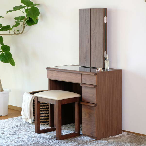 楽天市場】幅75 ドレッサー 三面鏡 三面鏡ドレッサー 鏡 ミラー メイク