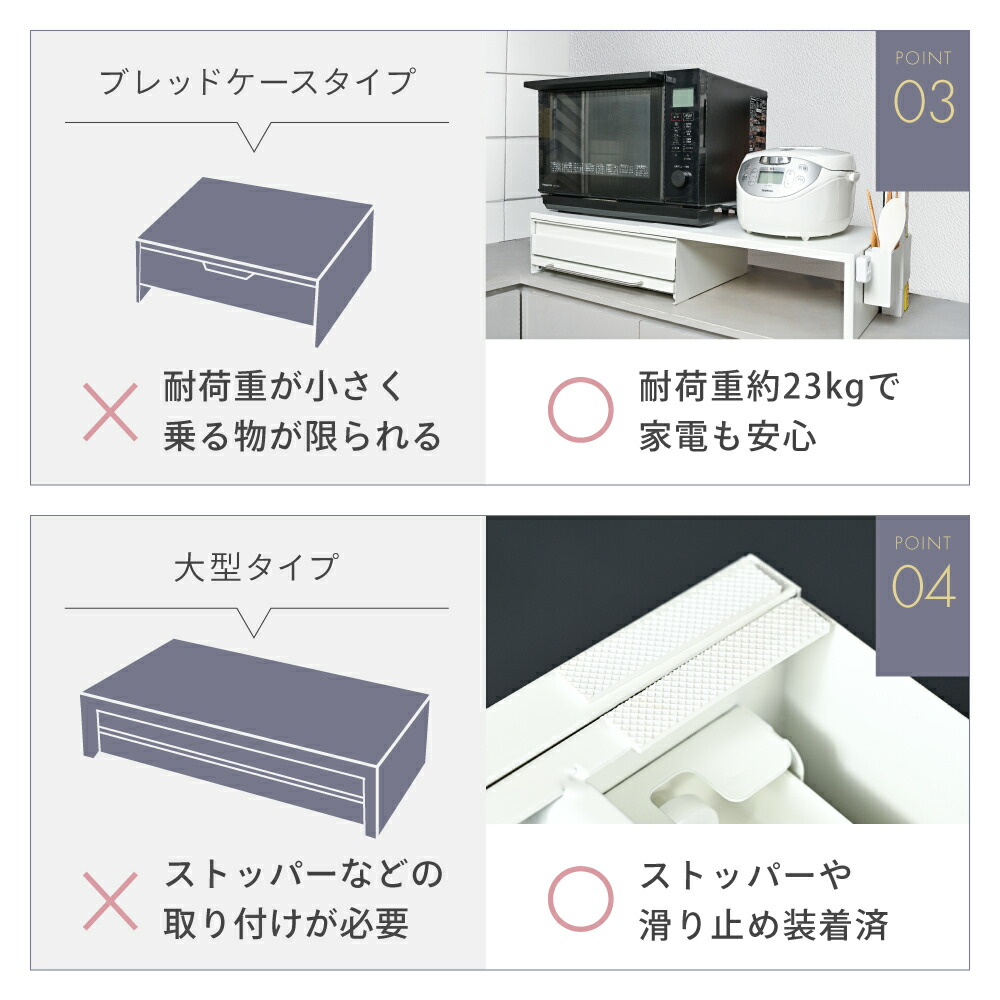 楽天市場】家電下引き出し 家電下スライドテーブル 伸縮 キッチン 家電