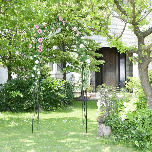 楽天市場】フラワーアーチ クロス 幅107×高さ263cm スチール製 FA