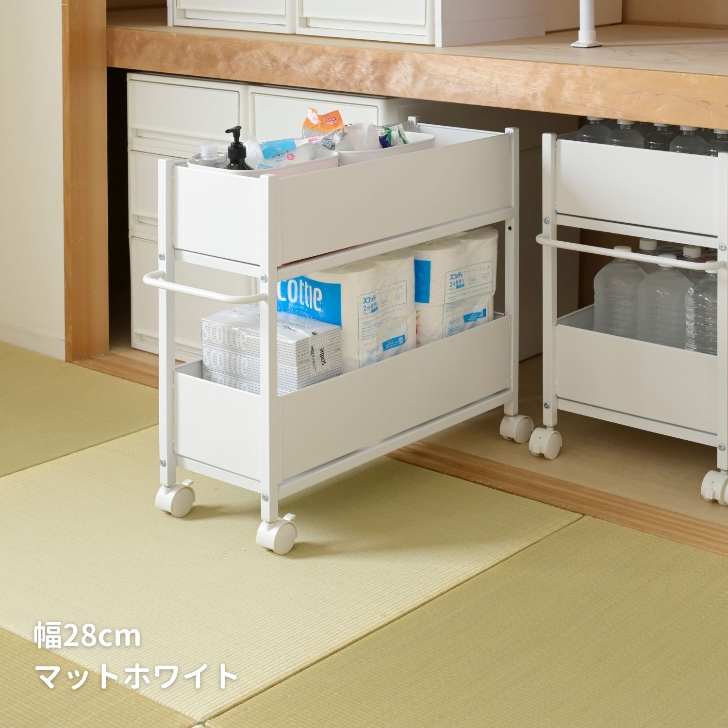 楽天市場】頑丈 収納ラック キャスター付き 奥行76 高さ64.5 幅28/40