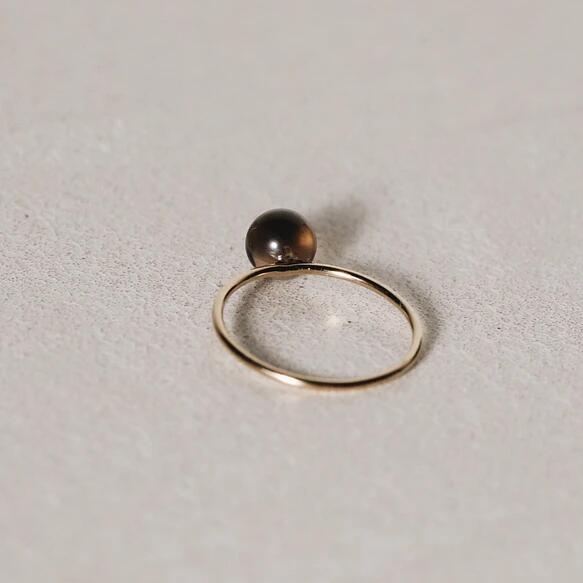 楽天市場】K18◇natural stone 天然石スモーキークォーツのリング 1-16