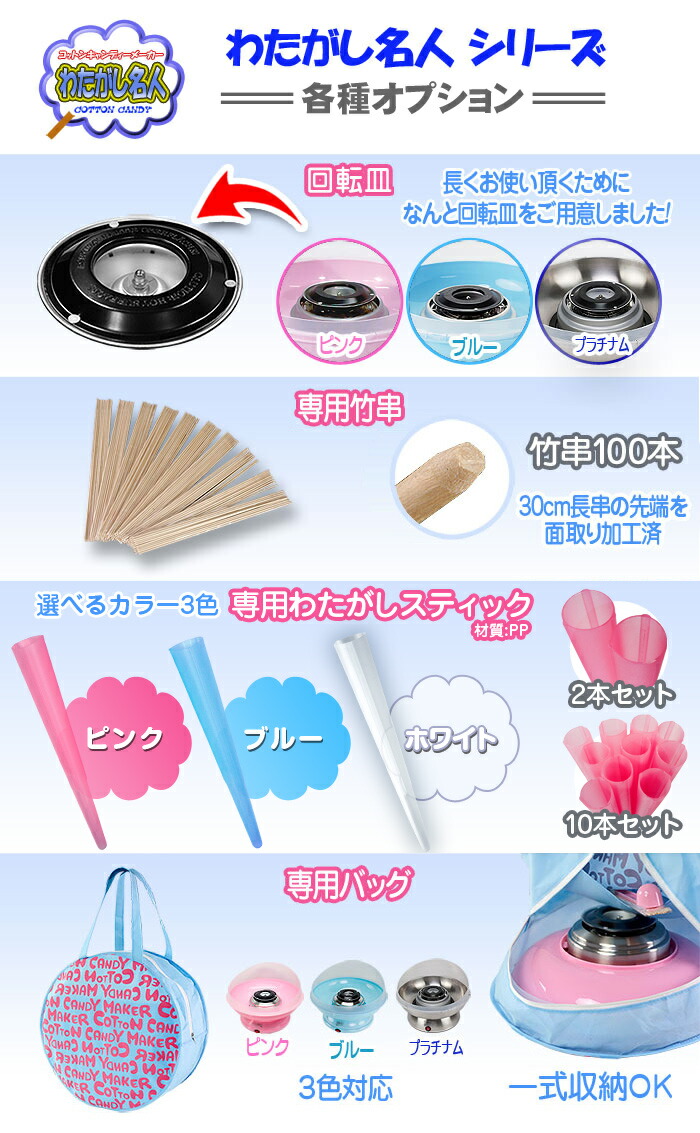 楽天市場】わたあめメーカー 【 わたがし名人 プラチナム Platinum