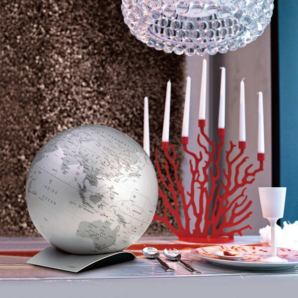 atmosphere 地球儀 アトモスフィア メタリックシルバー atmosphere