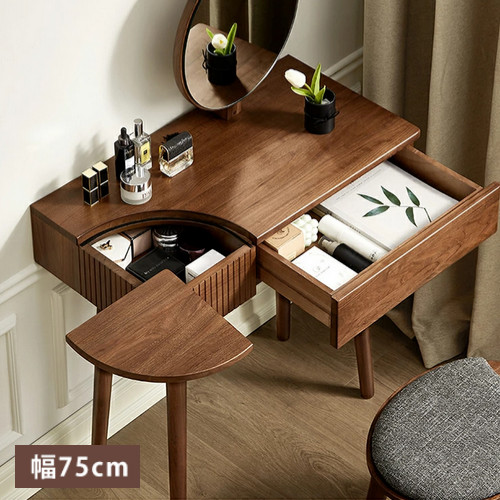 楽天市場】ドレッサー メイル台 化粧机 化粧台 デスク 化粧品収納 鏡台