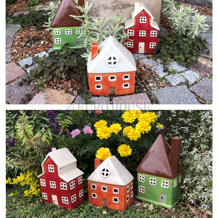 楽天市場】【送料無料】キャンドルハウス Candle House 陶器