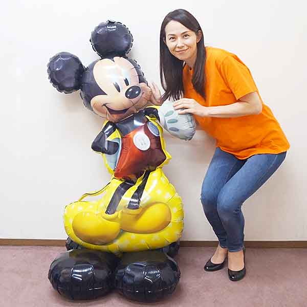 楽天市場】空気で自立する大きなバルーン ミッキー＆ミニーマウス H122