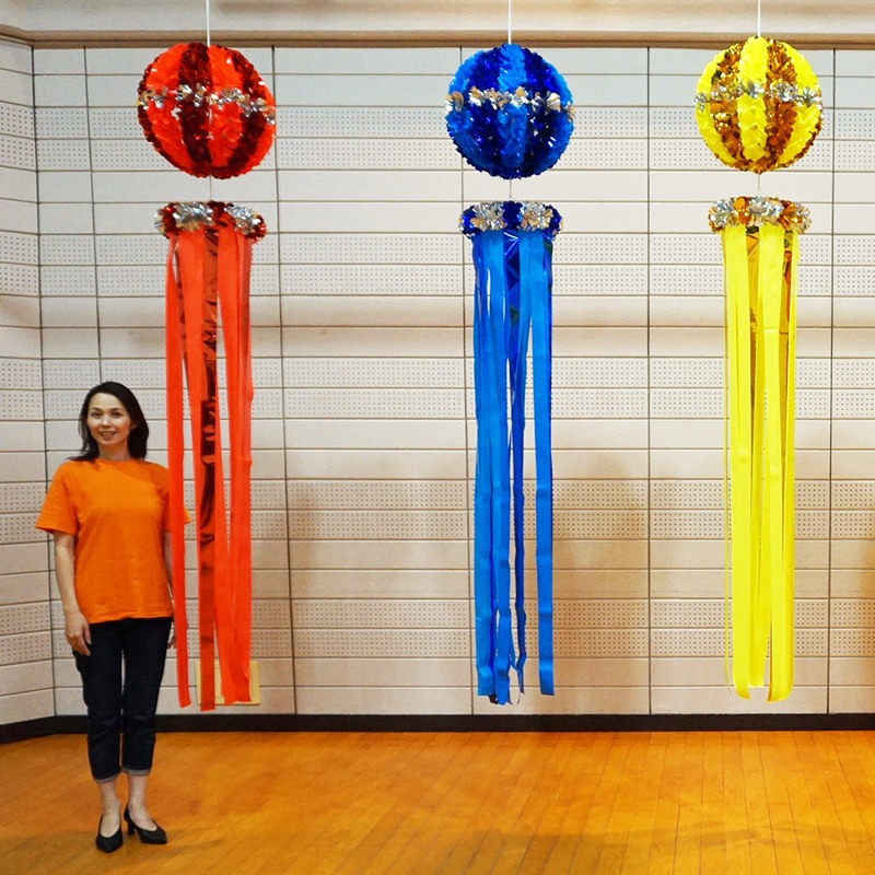 楽天市場】七夕 特大デラックスくす玉吹流し(230cm) / 吹き流し 簡単