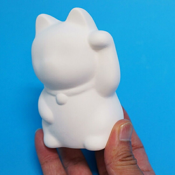 楽天市場】お絵かき陶器貯金箱 左手上げ招き猫 千客万来 : 販促イベント屋