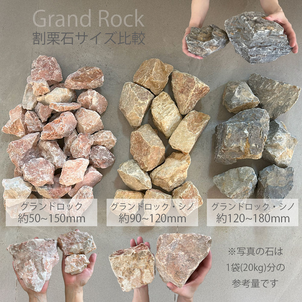 楽天市場】庭石 置き石 20kg 全5色 割栗石 ロックガーデン ライト