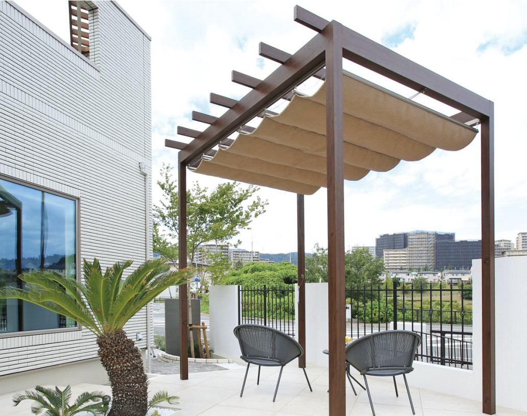 楽天市場】ロープ式開閉シェード フレームポーチ/パーゴラポーチ用