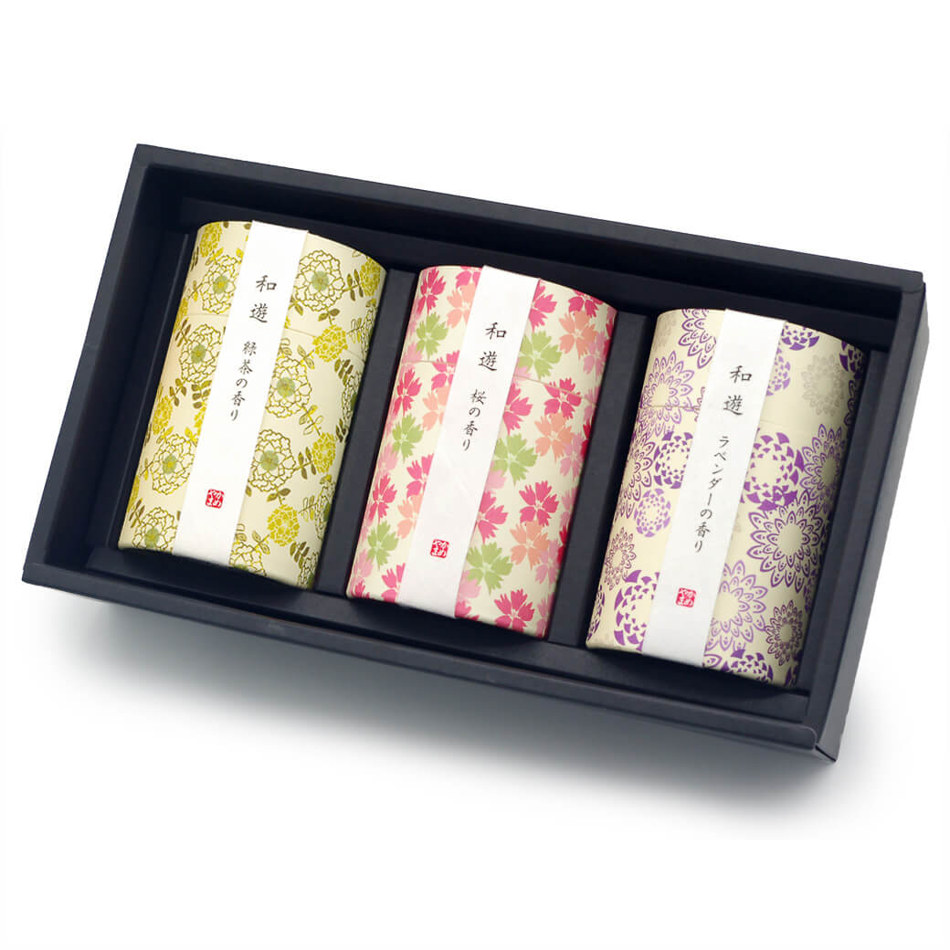 楽天市場】線香 贈答用 カメヤマ ｢和遊 ギフトボックス入り 3函セット