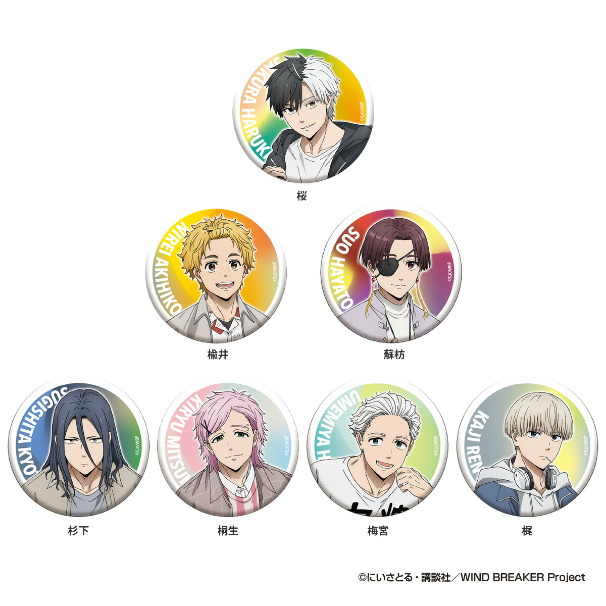 楽天市場】TVアニメ『WIND BREAKER』 グリッター 缶バッジ vol.2