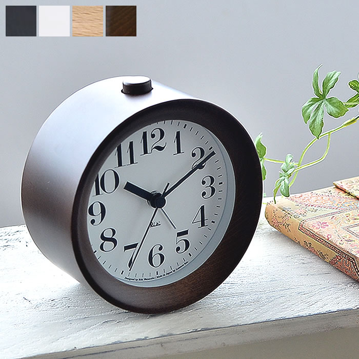 レムノス RIKI ALARM CLOCK ブラウン アラーム時計 WR09-15 BW (時計