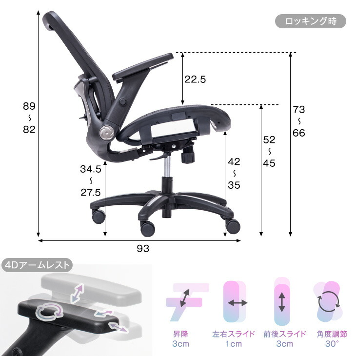 楽天市場】【本日クーポン3%引】 腕まで快適 4Dアームレスト 可動