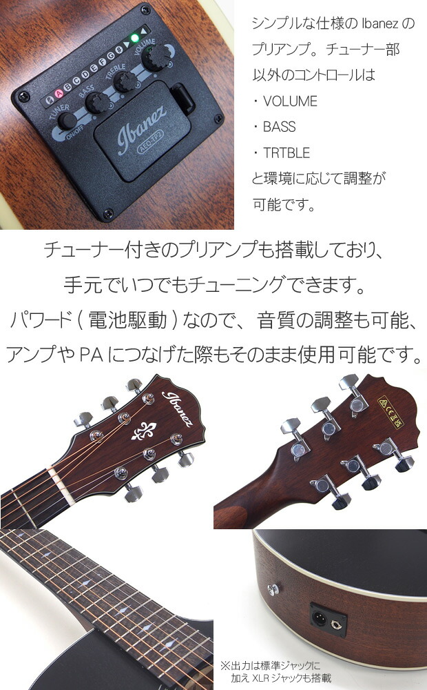 楽天市場】【スタート6点セット】Ibanez アイバニーズ AE140 WKH