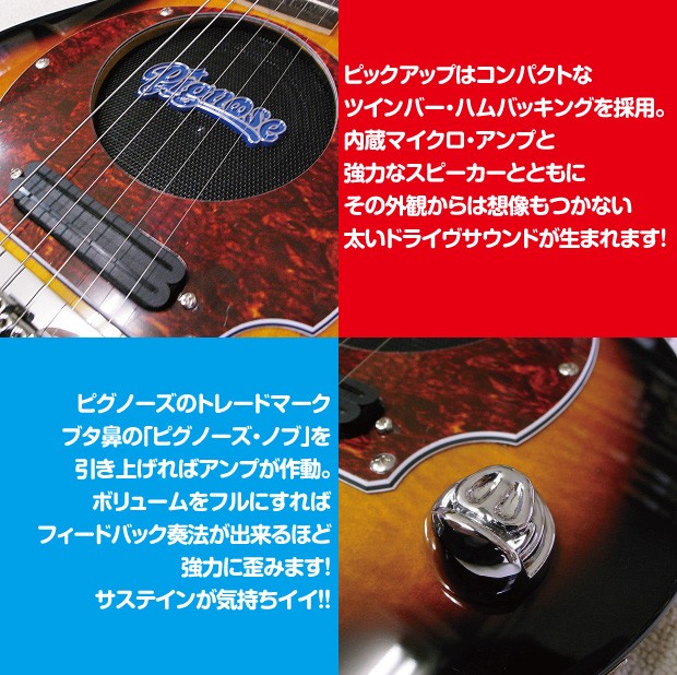 楽天市場】Pignose ピグノーズ PGG-200 BS アンプ内蔵ミニギター 専用