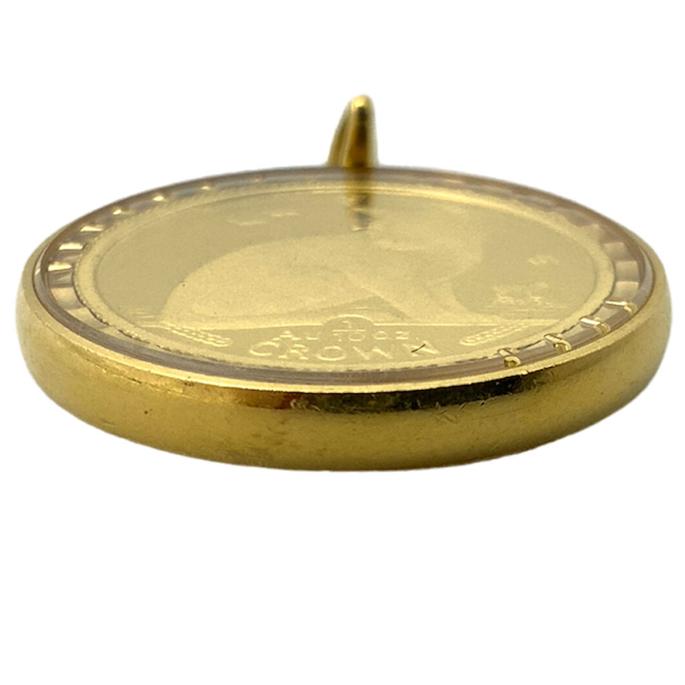 楽天市場】【中古】 K18枠 マン島 キャット コイン トップ 純金 エリザ