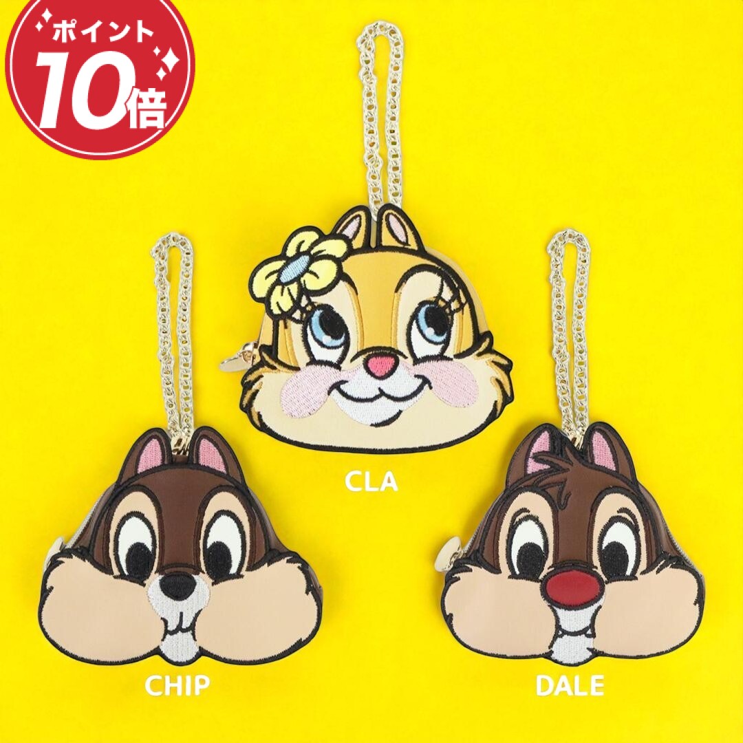 楽天市場】チップ デイル クラリス ミニポーチ 9.2cm ディズニー