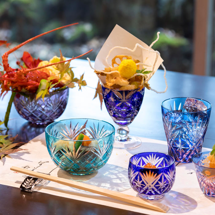 楽天市場】江戸切子 ミニオールド ペア 【硝子工房 彩鳳 直営店】剣菱