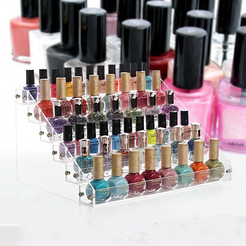 楽天市場】組み立て式 6段 約60本収納 マニキュア ジェルネイル用