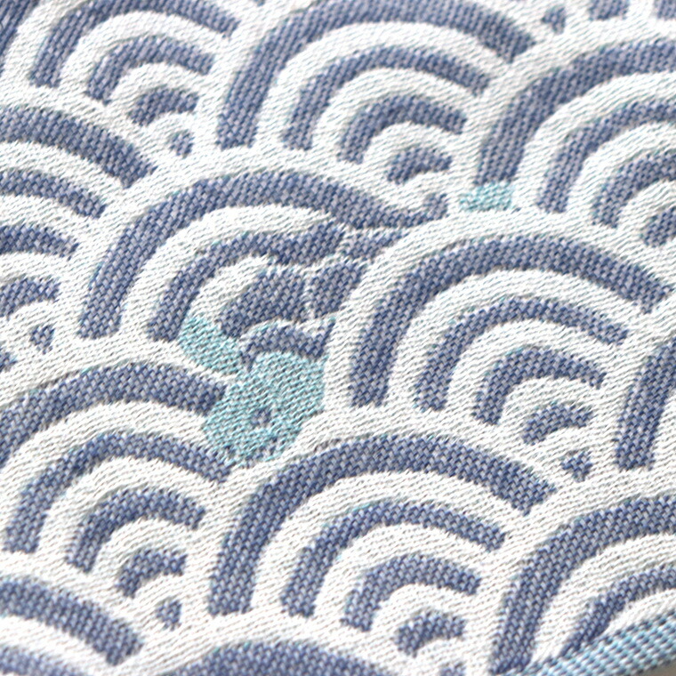 楽天市場】【OSAKA COCON】 3重ガーゼハンカチ 青海波 34cm×34cm 1枚入