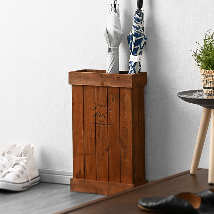 楽天市場】木製 傘立て アンブレラスタンド 薄型 スリム コンパクト