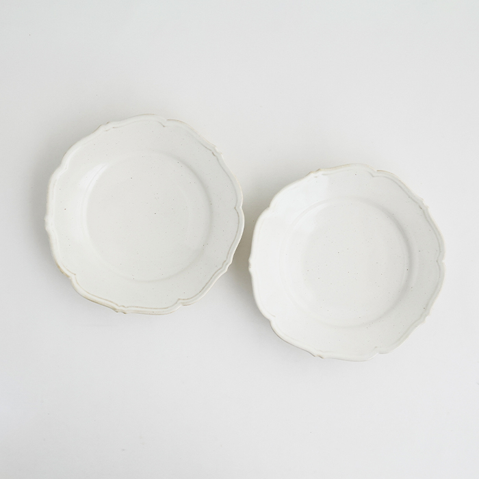 楽天市場】【ふるさと納税】【Awabi ware】輪花皿M ペアセット（白磁