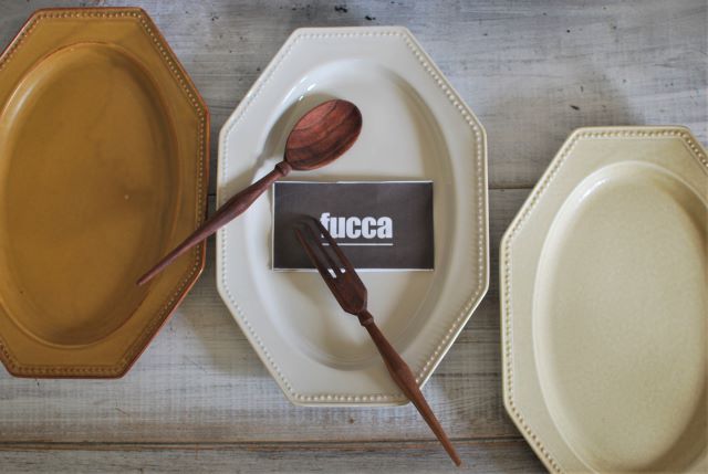 楽天市場】【fucca】リムプチドット 八角長プレート 27センチ クリーム