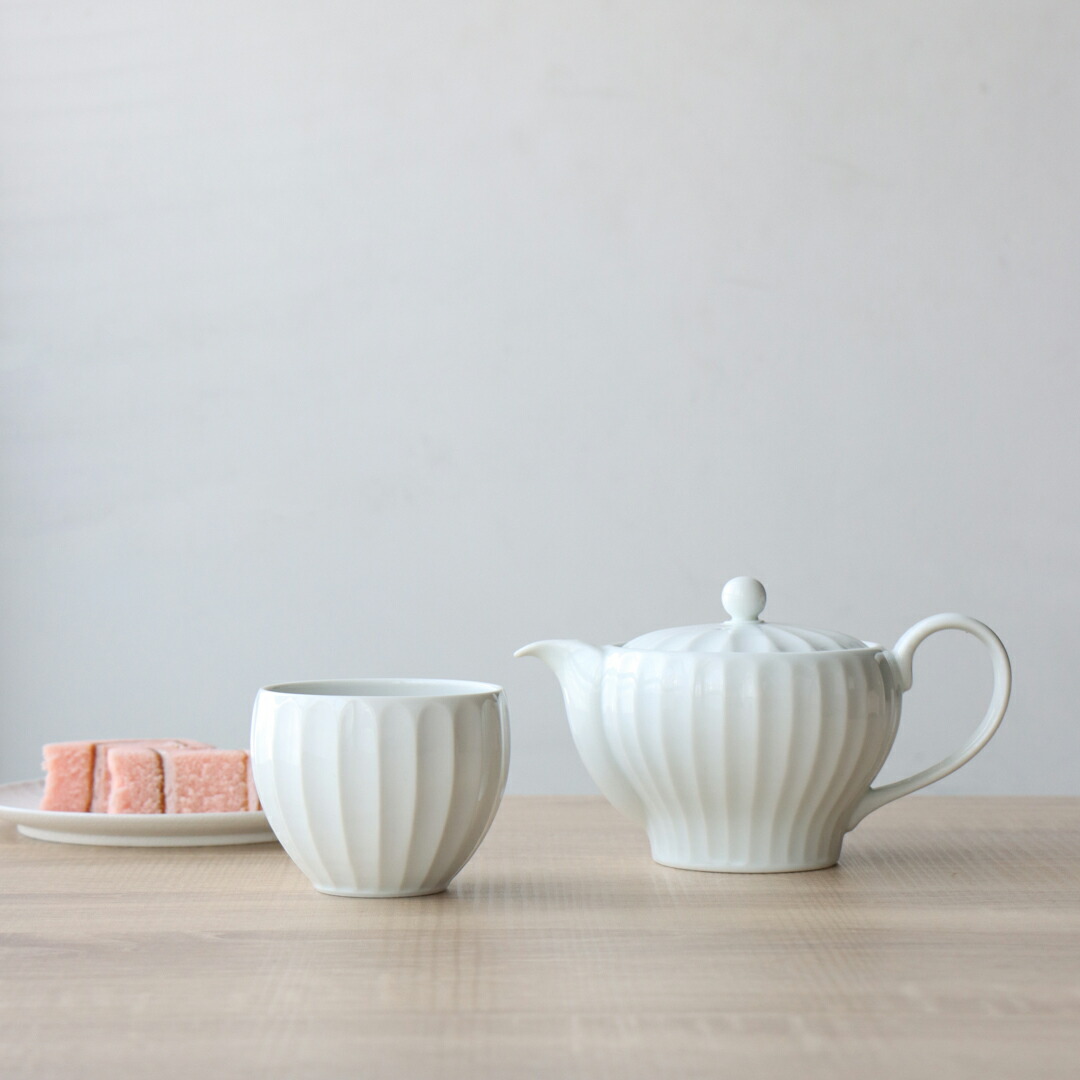 楽天市場】陶器 ティーポット 白 日本製 波佐見焼 400cc 白磁 手彫り