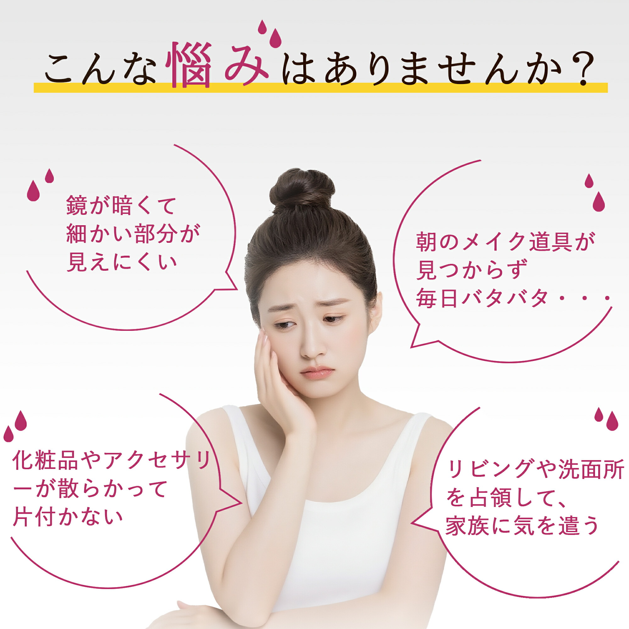 楽天市場】☆月間優良店舗受賞☆ ドレッサー コンパクト 3色 LEDライト