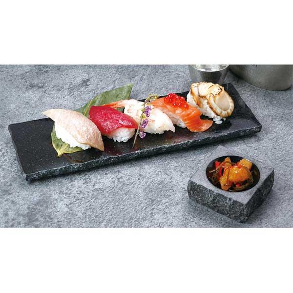 楽天市場】石の器 黒みかげ石 盛台 高級 鮨盛皿 御影石すしげた 240