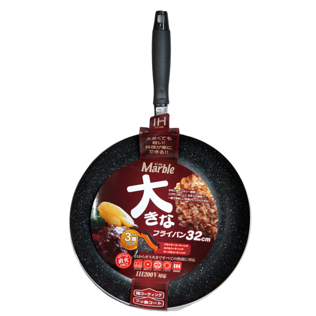 楽天市場】IH対応 大きなフライパン 32cm マーブルコート BIG