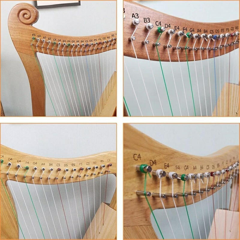 楽天市場】ポータブルアイリッシュハープ/ミニ木製ハープ/マホガニー
