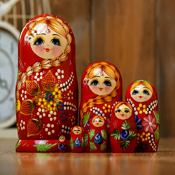 楽天市場】マトリョーシカ ロシア 人形 民芸品 土産物 手作り人形