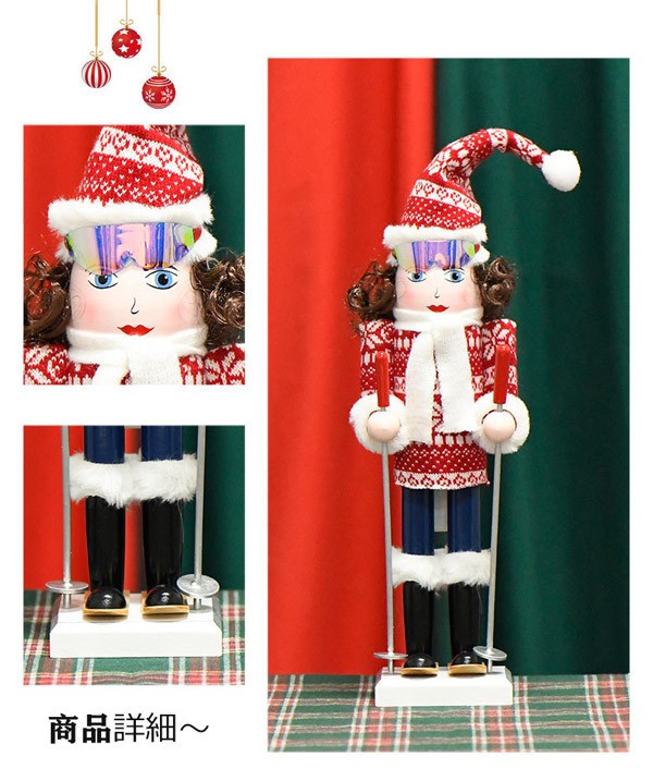 楽天市場】クリスマス限定くるみ割り人形 置物 38cm 人形 祝日 手作り