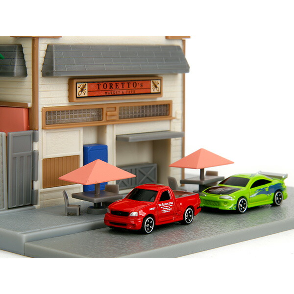 楽天市場】ワイルドスピード ミニカー ドムの店カフェシーン ジオラマ