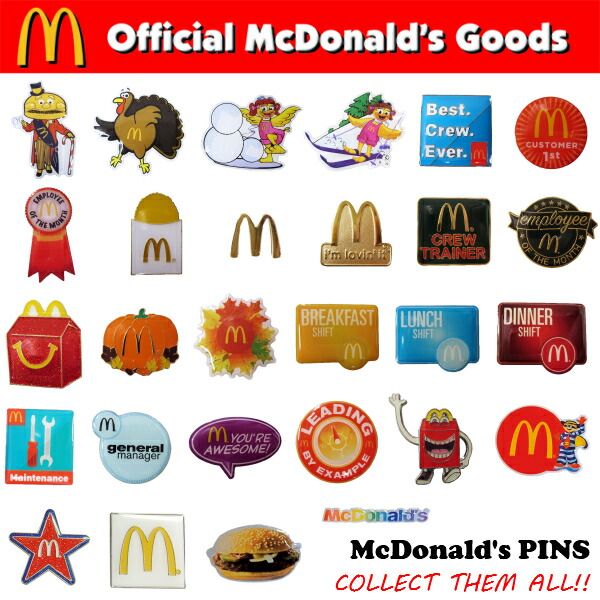 楽天市場】McDonald's PINS series 5【マクドナルド ピンズ】アメ雑貨