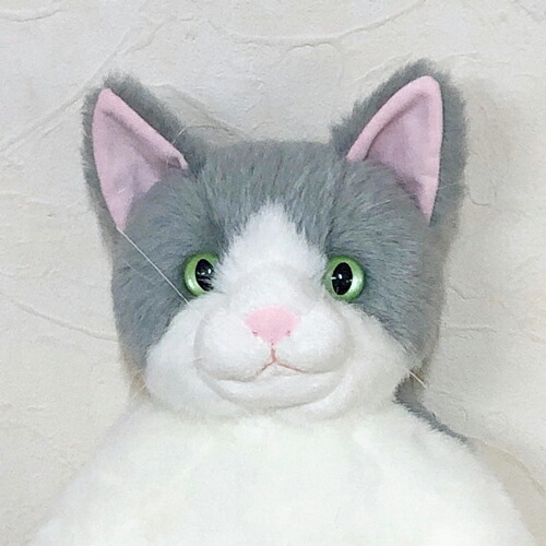 楽天市場】Cuddly(カドリー） 桜子 Sakurako ねこのぬいぐるみ 猫 白灰