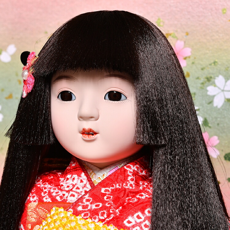 楽天市場】【市松人形】市松人形 8号市松人形：正絹壮絞り衣裳ケース付