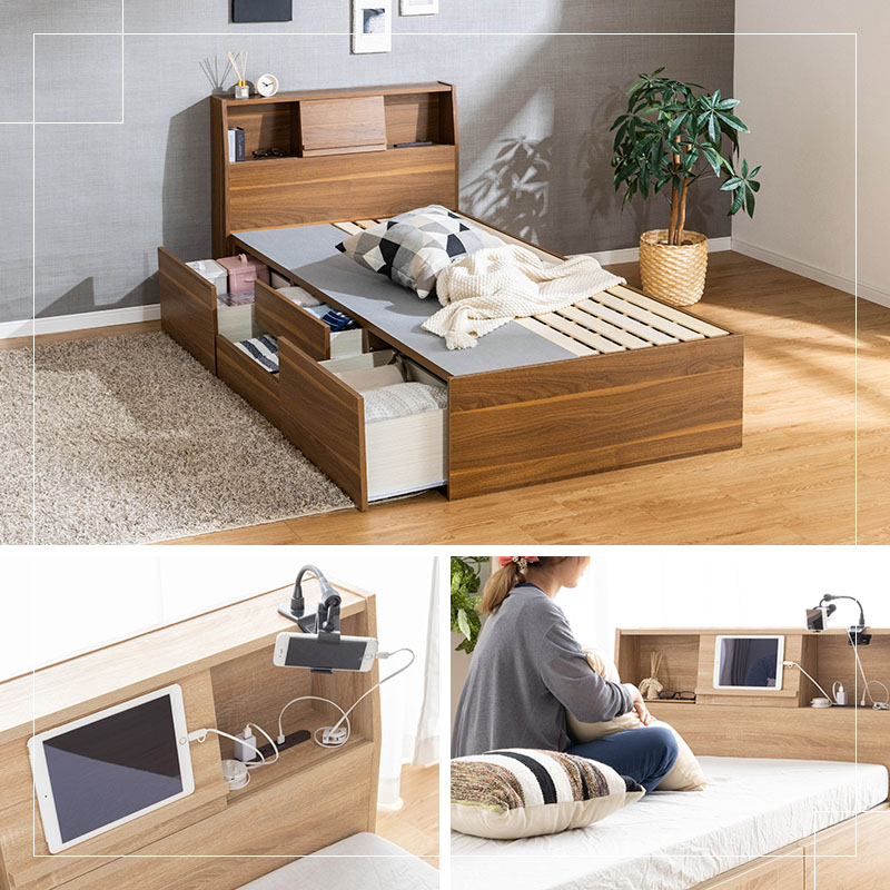 楽天市場】【クーポンで5%OFF☆2/22 0:00〜2/23 1:59】 収納ベッド