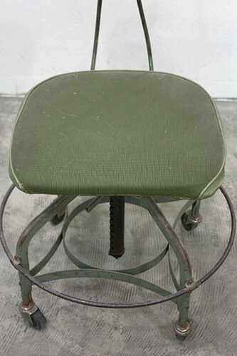 楽天市場】【中古】アンティークエンジニアチェア 回転キャスター付き