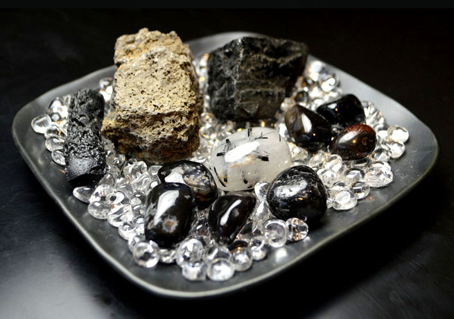 楽天市場】パワーストーン 浄化セット さざれ ブラックストーン黒石