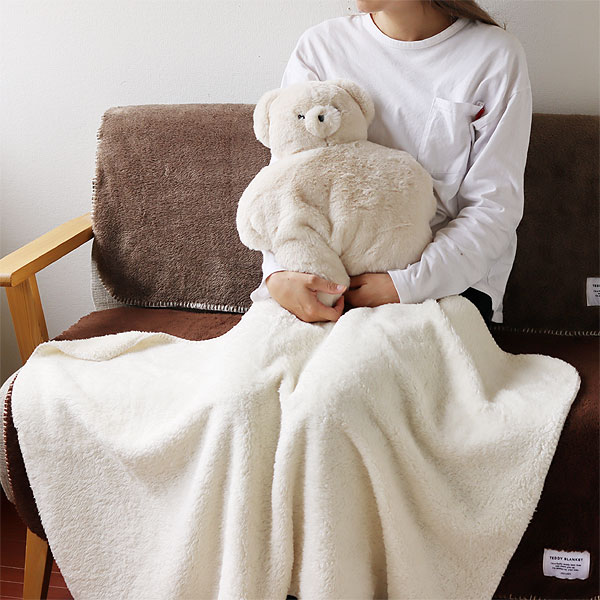 楽天市場】テディブランケット【ベアー くま ひざ掛け 膝掛け 毛布