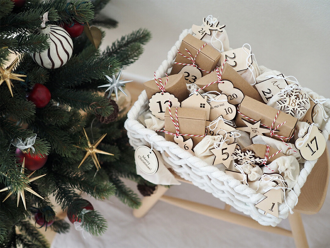 楽天市場】アドベントカレンダー 木製 シナ合板 クリスマス
