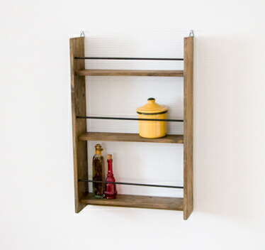 楽天市場】ウォールスパイスラック ウォールシェルフ 壁掛け 収納 壁面